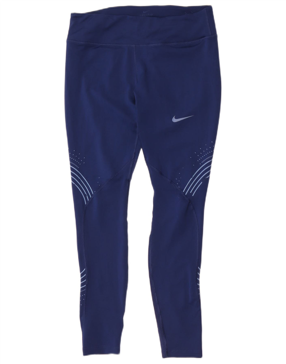 Damskie legginsy Nike Dri Fit UK 14, duży, granatowy, geometryczny poliester