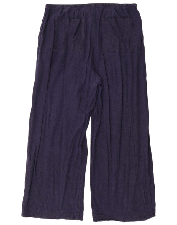 Marks & Spencer Damskie spodnie z wysokim stanem UK 18 XL W40 L29 Granatowe