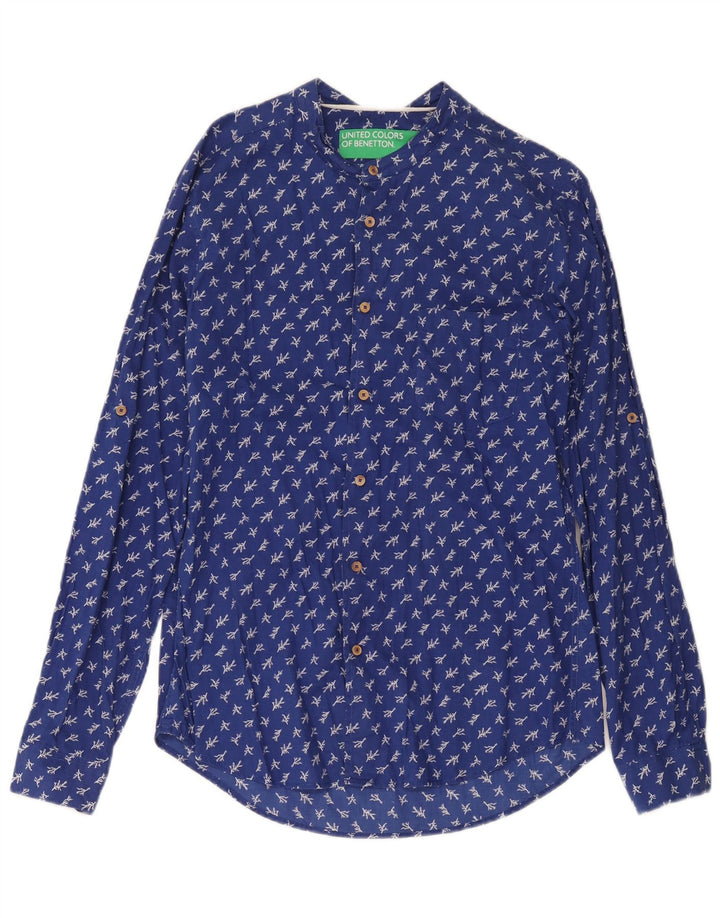 Koszula męska Benetton XS, niebieska w kwiaty