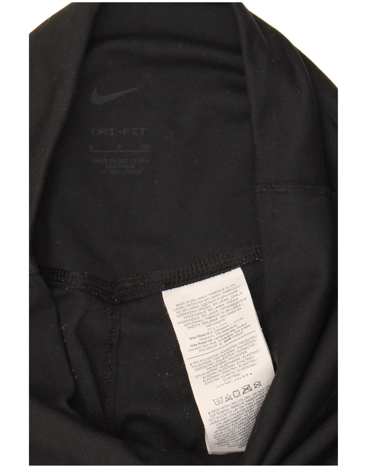 NIKE Womens Dri Fit Leggings UK 10 Small  Black Polyester
