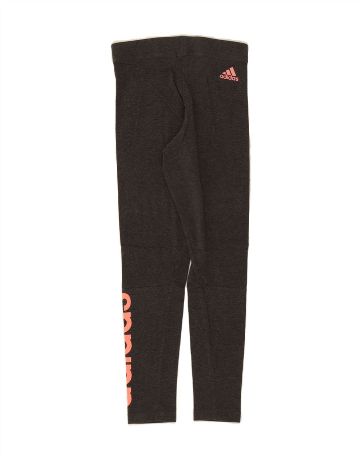 ADIDAS Womens Graphic Leggings UK 4 XS  Grey Vintage Adidas and Second-Hand Adidas from Messina Hembry 