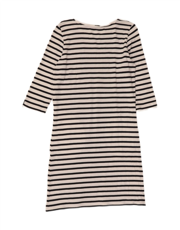 Damska sukienka sweterkowa Joop z graficznym rękawem 3/4 UK 12 w średnie białe paski