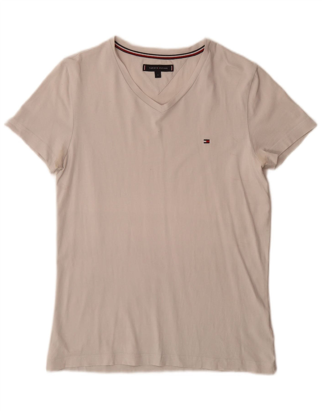 T-shirt męski Tommy Hilfiger, mały, biały, bawełniany