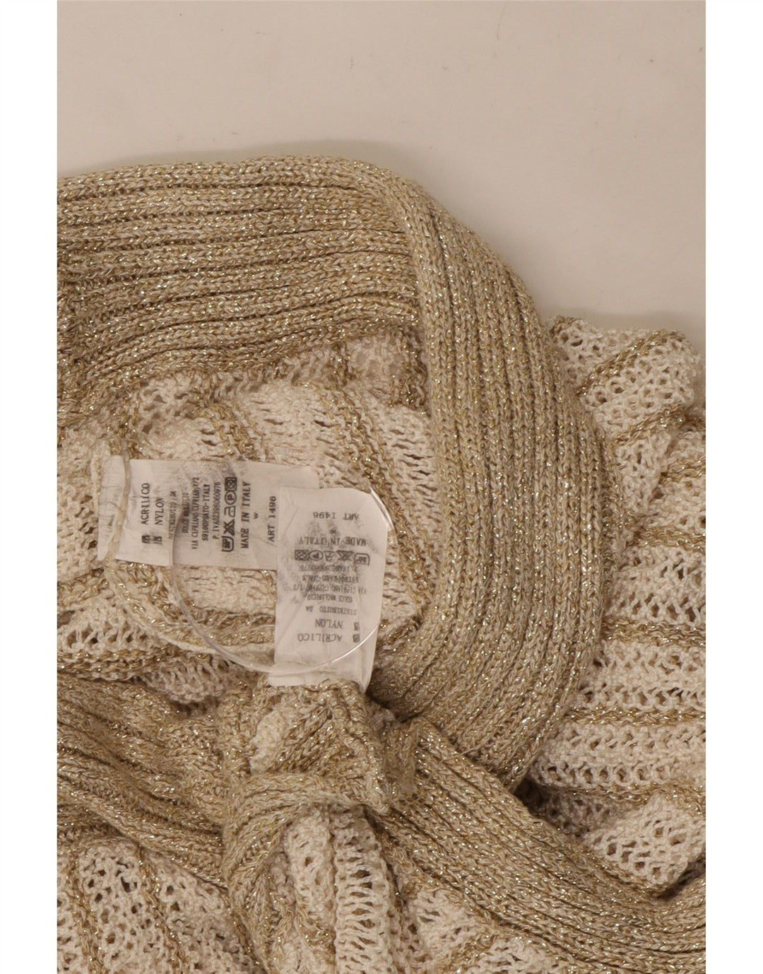 Vintage damski zestaw 2-częściowych spódnic UK 8 Small W26 Beżowy akryl w paski