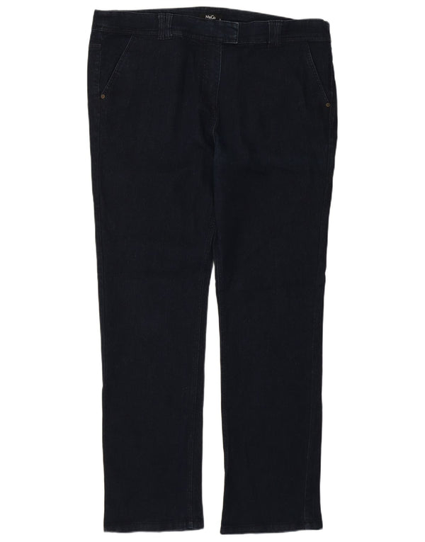 Damskie proste dżinsy M&Co UK 18 XL W38 L30 Granatowa bawełna