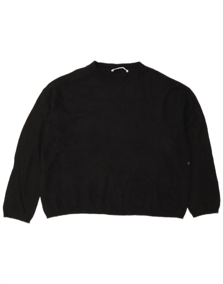 Damski sweter oversize z wycięciem pod szyją Zara UK 10 Small Black Wełna