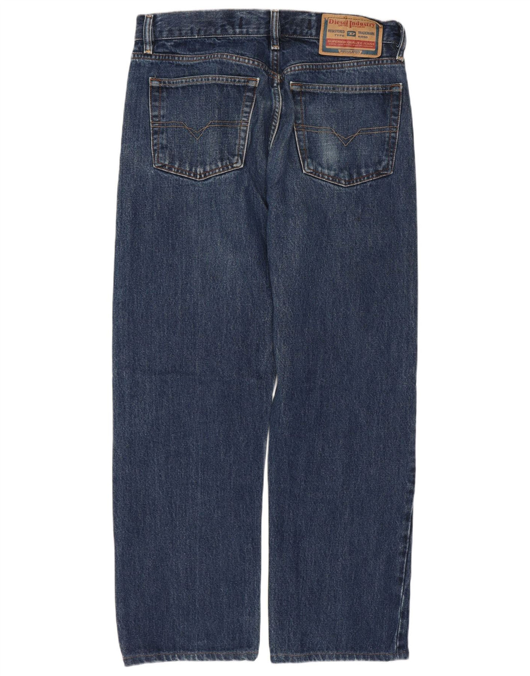 DIESEL Męskie proste dżinsy W32 L26 Niebieskie bawełniane