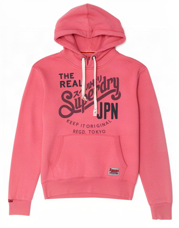 Damski sweter z kapturem Superdry Graphic UK 20 2XL Różowy, bawełniany