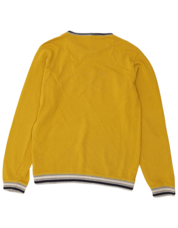Chłopięcy sweter z okrągłym dekoltem Benetton 13-14 lat, 3XL, żółte paski