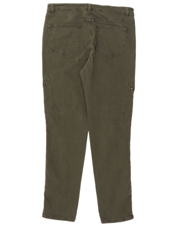 Damskie jeansy cargo MINT VELVET UK 14, duże, W32, L28, bawełna khaki