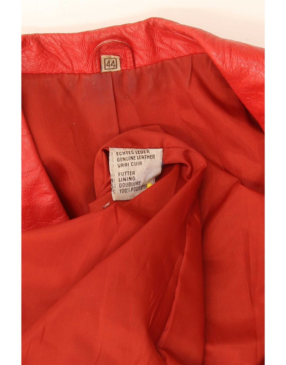 Vintage męska skórzana marynarka zapinana na 2 guziki EU 44 XL czerwona