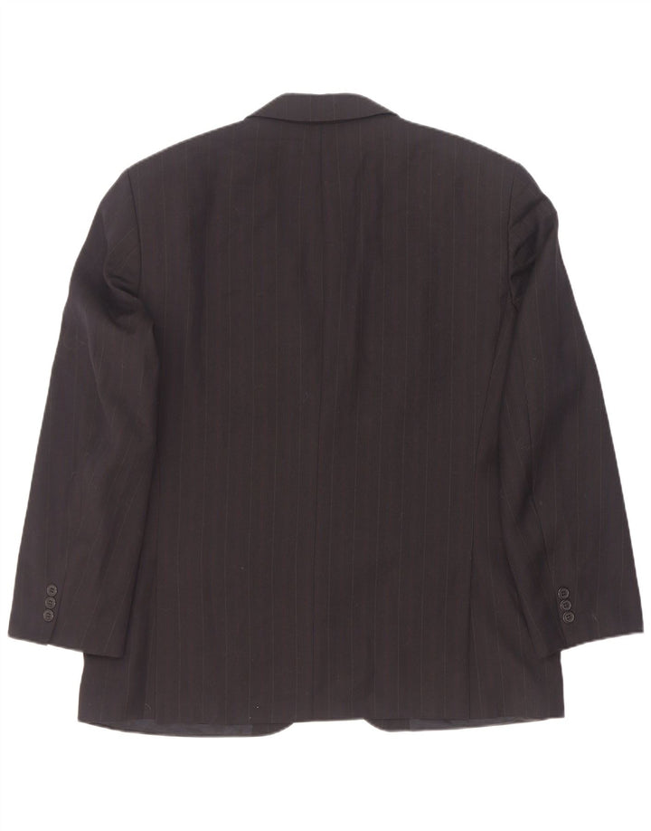 Marks & Spencer Męska marynarka zapinana na 2 guziki, EU 52/54 4XL, czarna w prążki