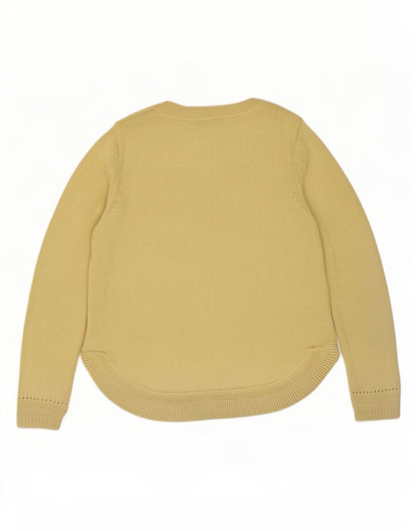 Marks & Spencer Damski sweter oversize z dekoltem w kształcie litery V, UK 10, mały, żółty