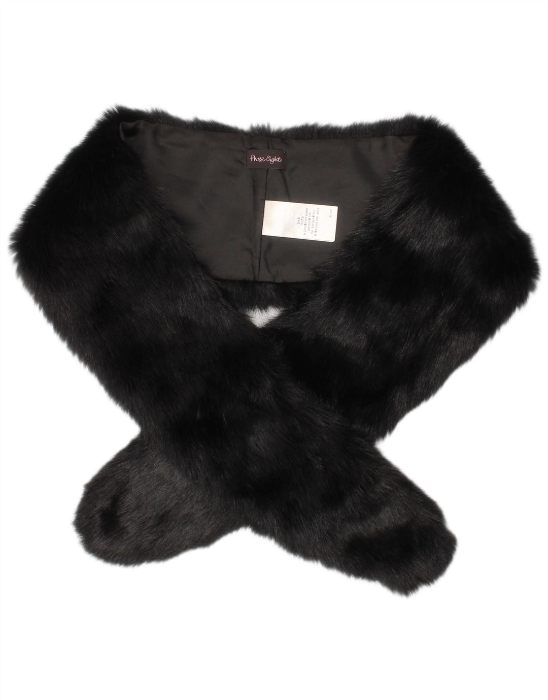 Damski szalik ze sztucznego futra Phase Eight, jeden rozmiar, czarny, poliestrowy, zimowy