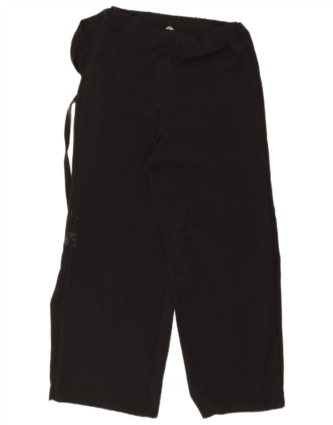 Zara Damskie spodnie typu casual, zawijane, średnie W30 L27, czarne, poliestrowe