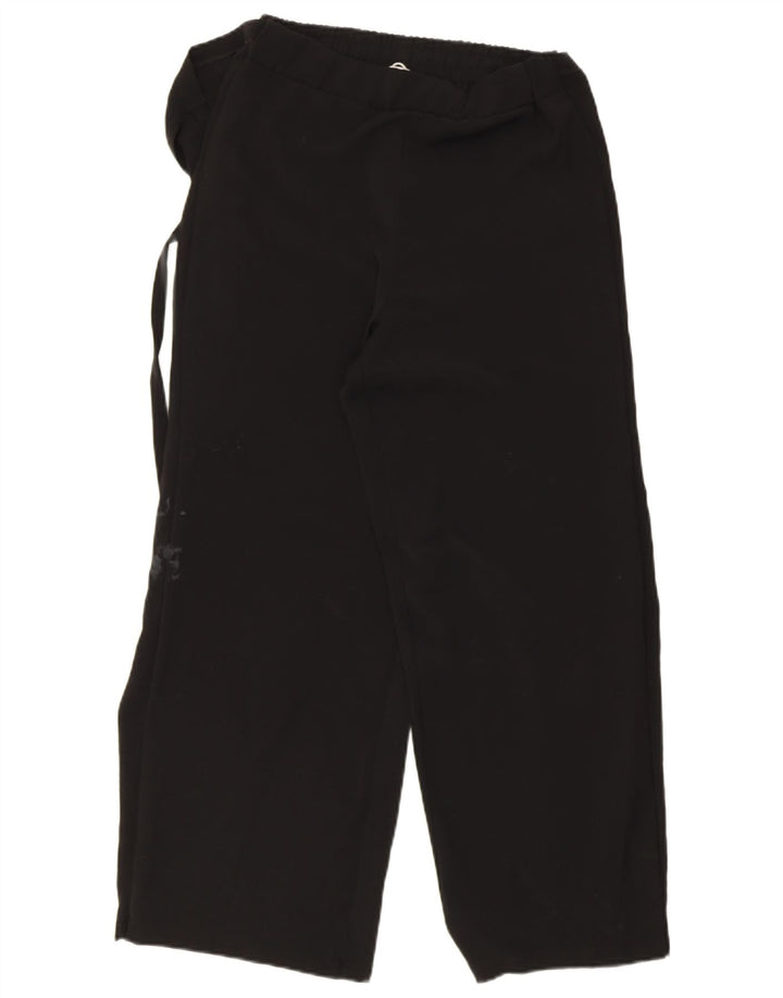Zara Damskie spodnie typu casual, zawijane, średnie W30 L27, czarne, poliestrowe