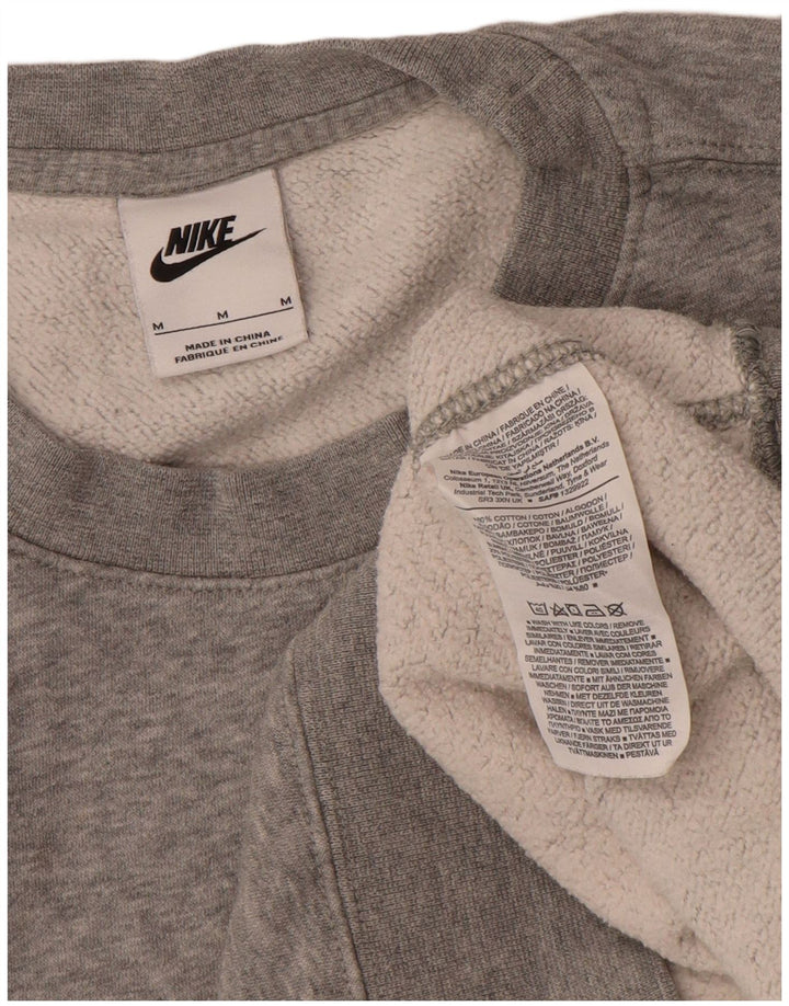 Damska bluza oversize Nike UK 14, średnia szara, nakrapiana bawełna