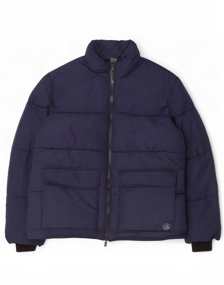 Marks & Spencer Męska ocieplana kurtka UK 42 XL, granatowa, poliester
