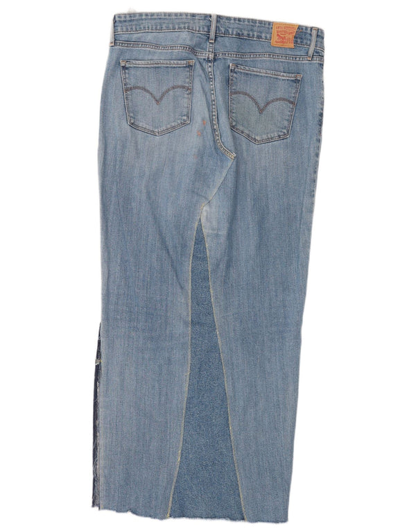 Damska spódnica dżinsowa Levi's 711 Midi W30 Średnioniebieska bawełna