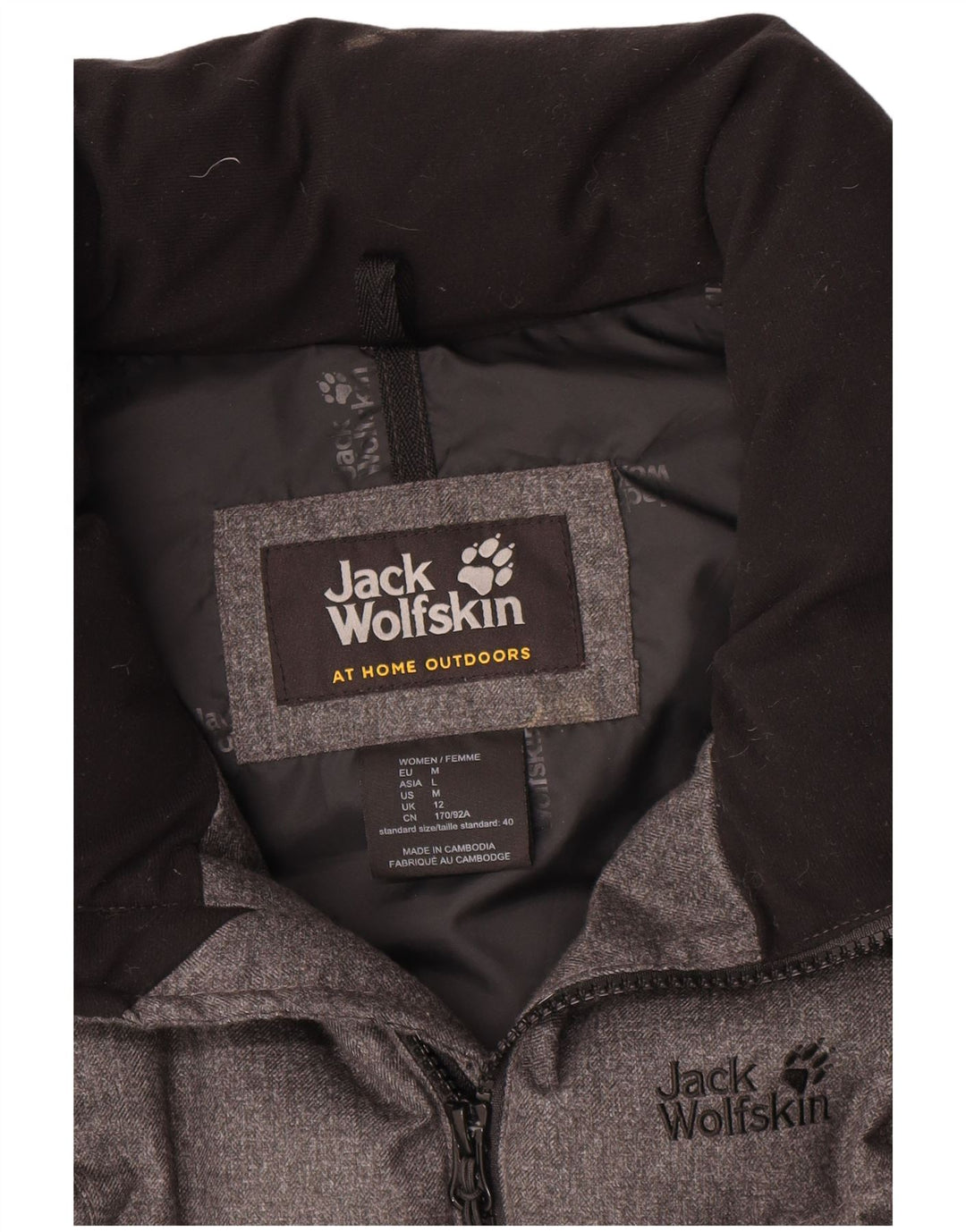 Damska wyściełana kamizelka Jack Wolfskin UK 12, średni szary poliester