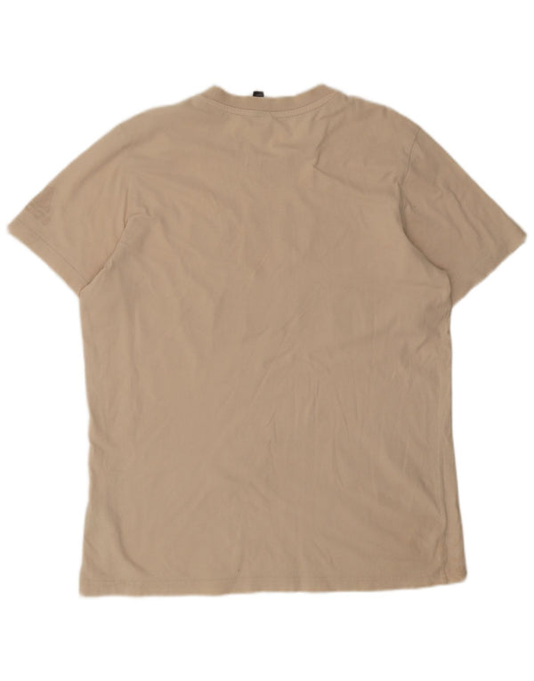 Adidas Męski T-shirt z grafiką Top, duży, beżowy