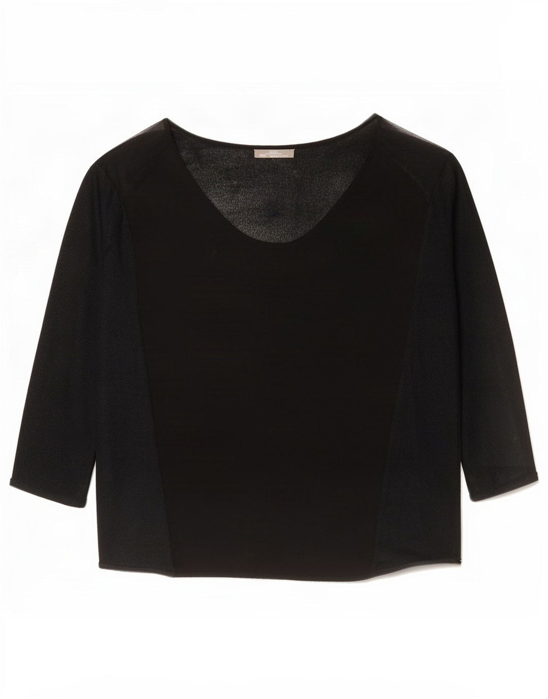 Damski top oversize Zara z rękawem 3/4 UK 14, średni czarny