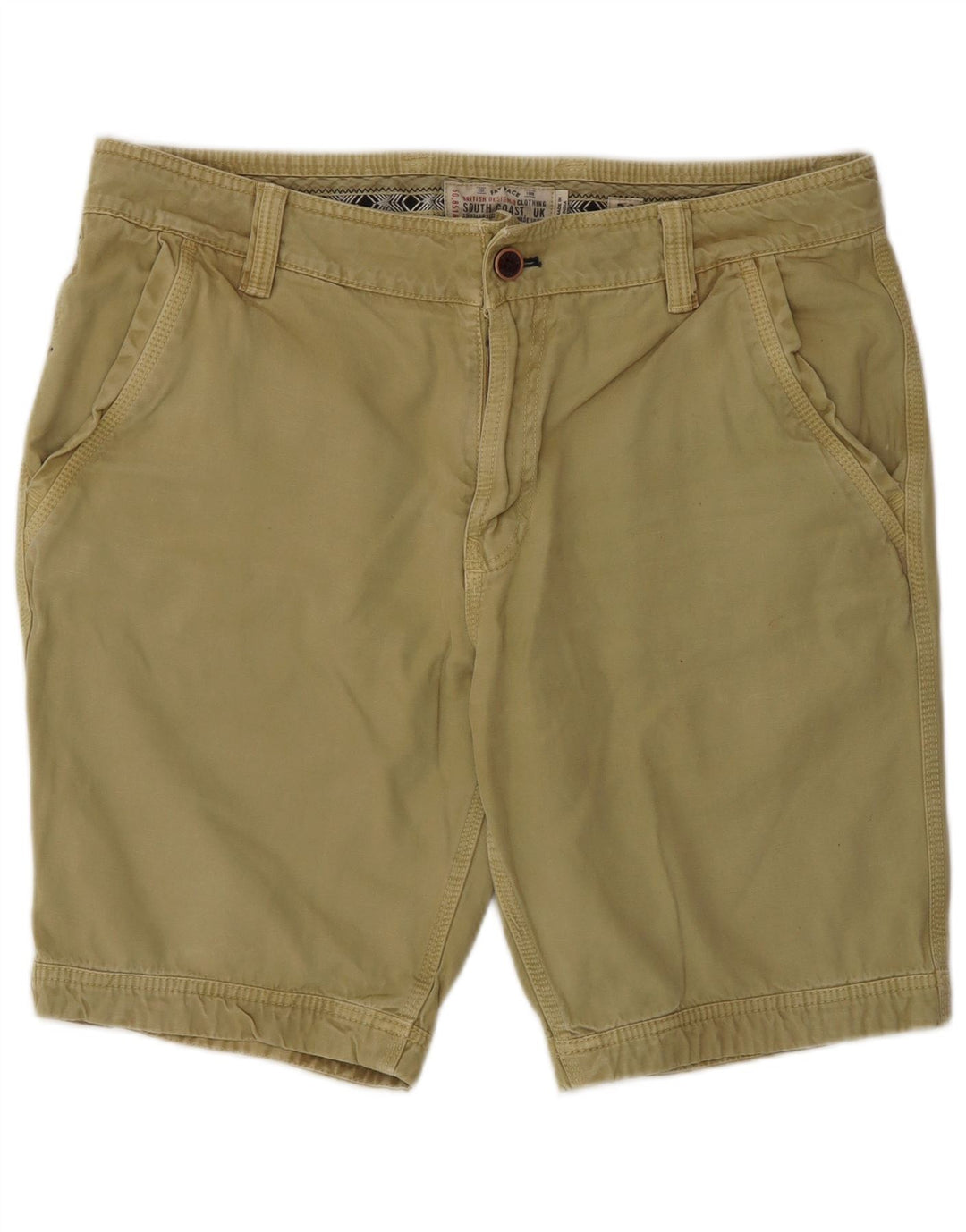 Męskie spodenki Chino Fat Face W36, duże, bawełniane w kolorze khaki