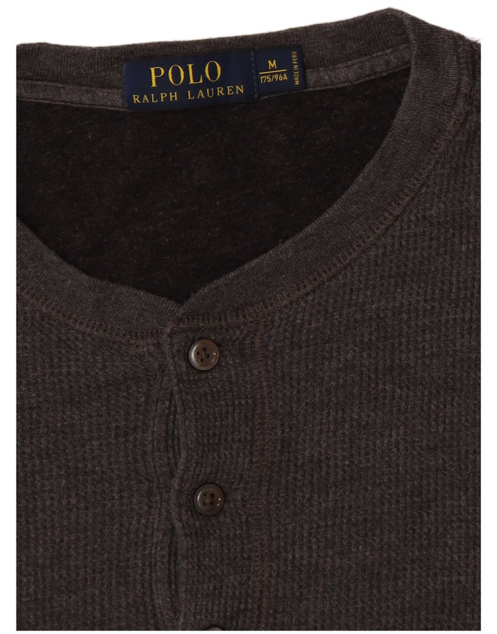 Koszulka męska Polo Ralph Lauren z długim rękawem, średnio szara