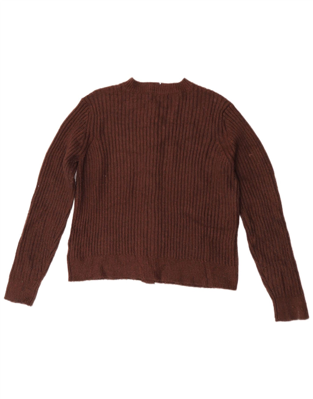 Marks & Spencer Damski sweter kardigan UK 14, średni brązowy poliester