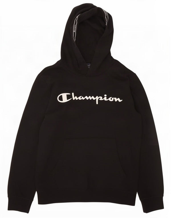 Champion Chłopięcy sweter z kapturem z grafiką 13-14 lat XL Czarny Sport
