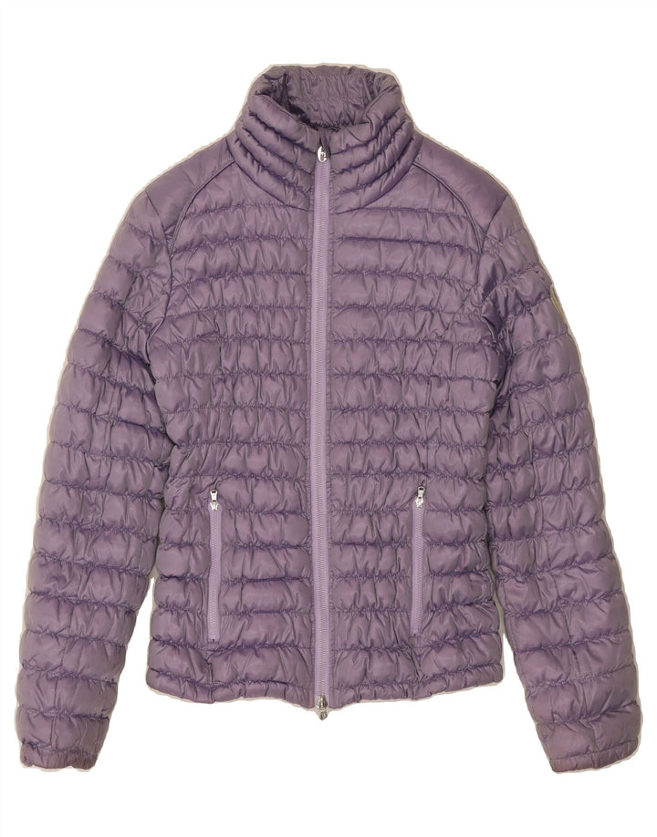 CONTE OF FLORENCE Womens Padded Jacket IT 42 Medium Purple Polyester Vintage Conte of Florence and Second-Hand Conte of Florence from Messina Hembry 