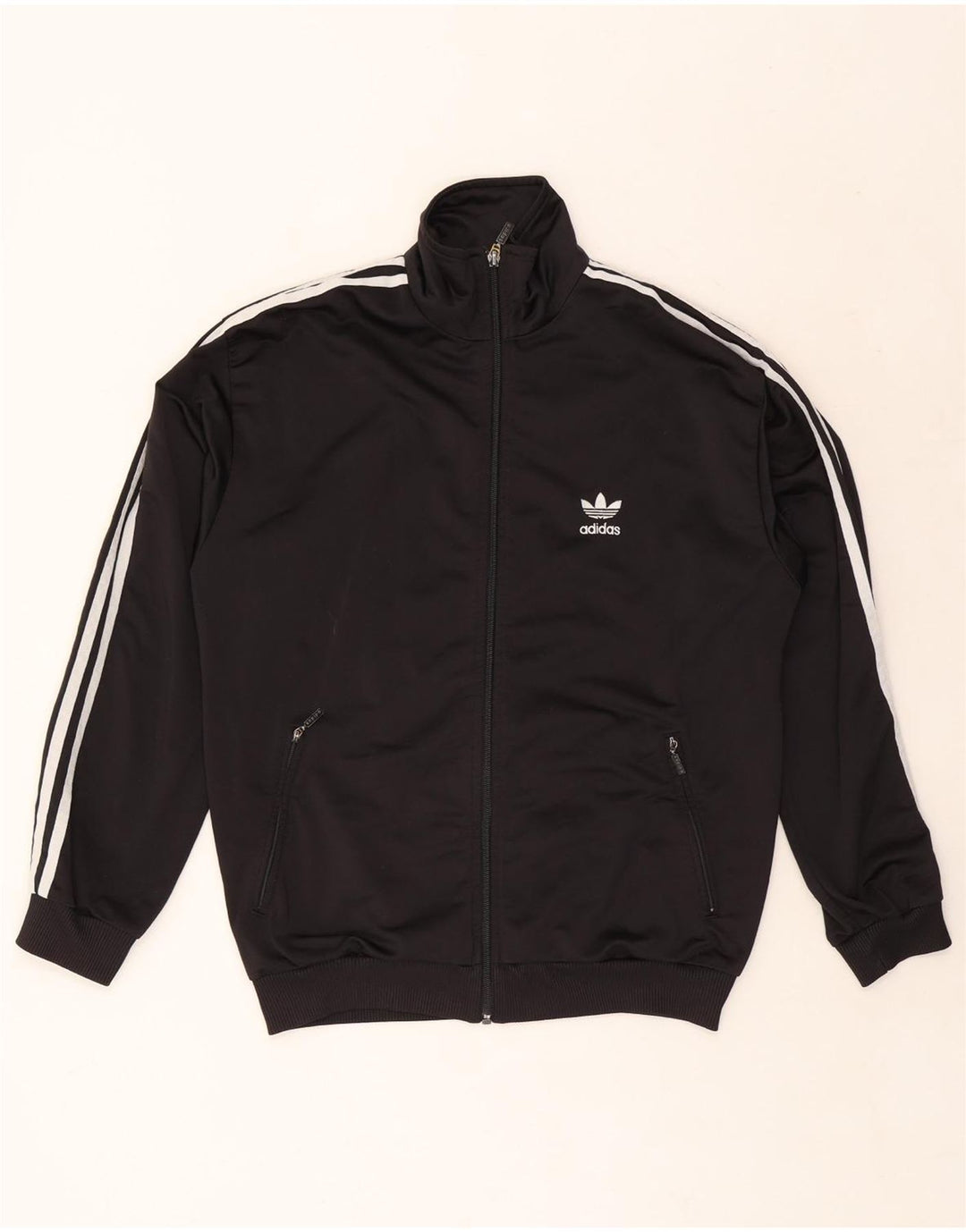 Męska kurtka dresowa ADIDAS UK 34/36, mała, czarna, poliester