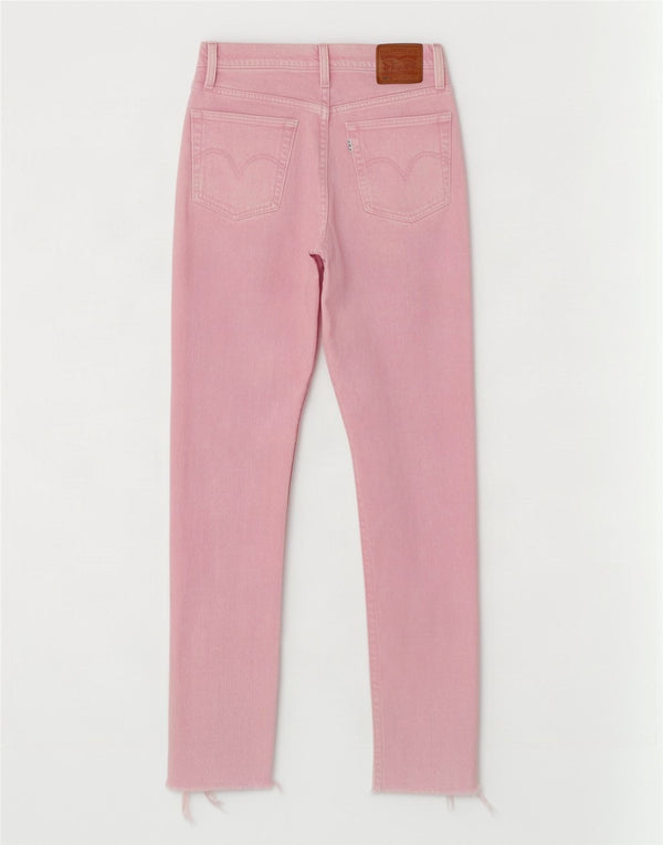 Damskie jeansy Levi's 501 Straight Small W27 L29 Różowe