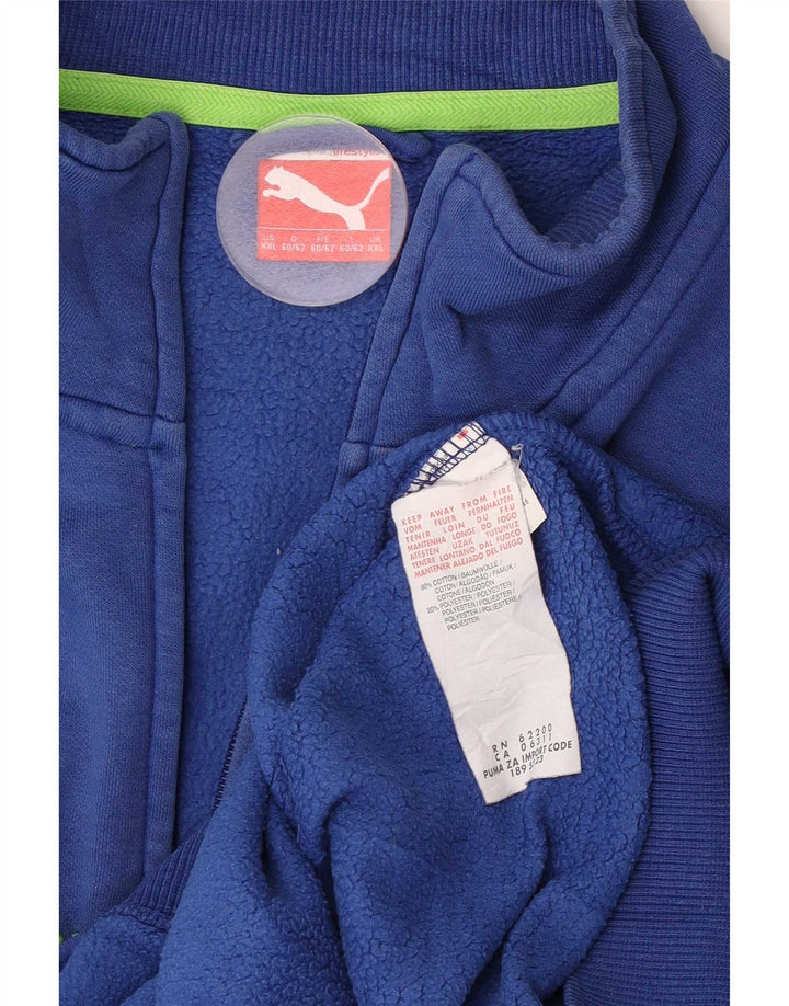 Męska kurtka dresowa Puma z grafiką, 2XL, niebieska, bawełniana