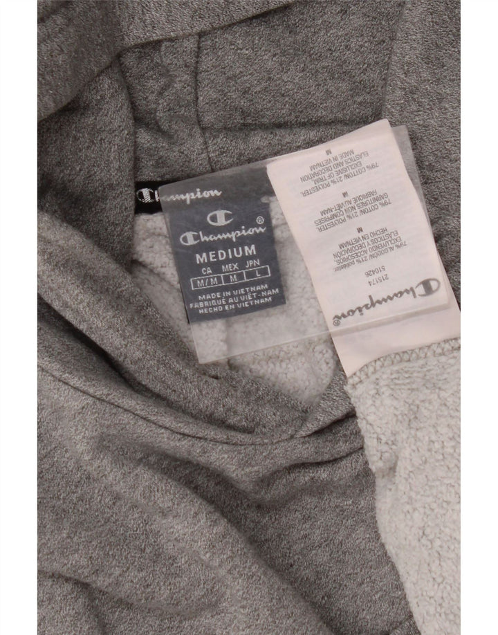 Męski sweter z kapturem i grafiką CHAMPION, średnioszary, bawełniany