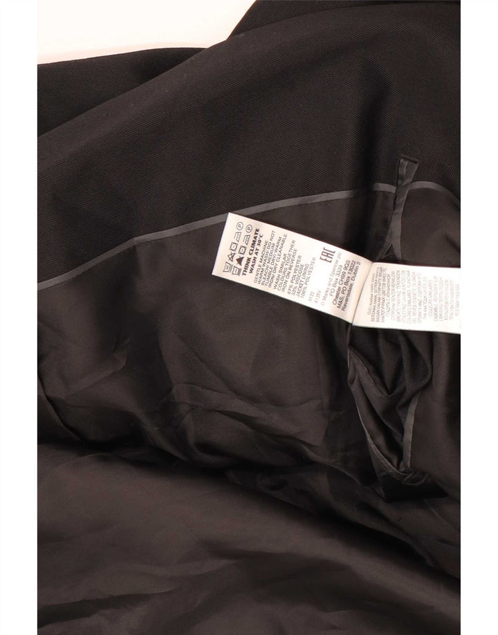 Marks & Spencer Męska marynarka zapinana na 2 guziki, UK 46 XL, czarny poliester
