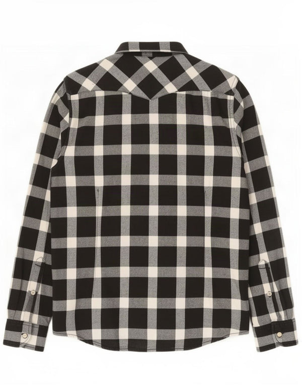 Męska koszula flanelowa Lee Slim Fit, bawełniana w średnią czarną kratkę