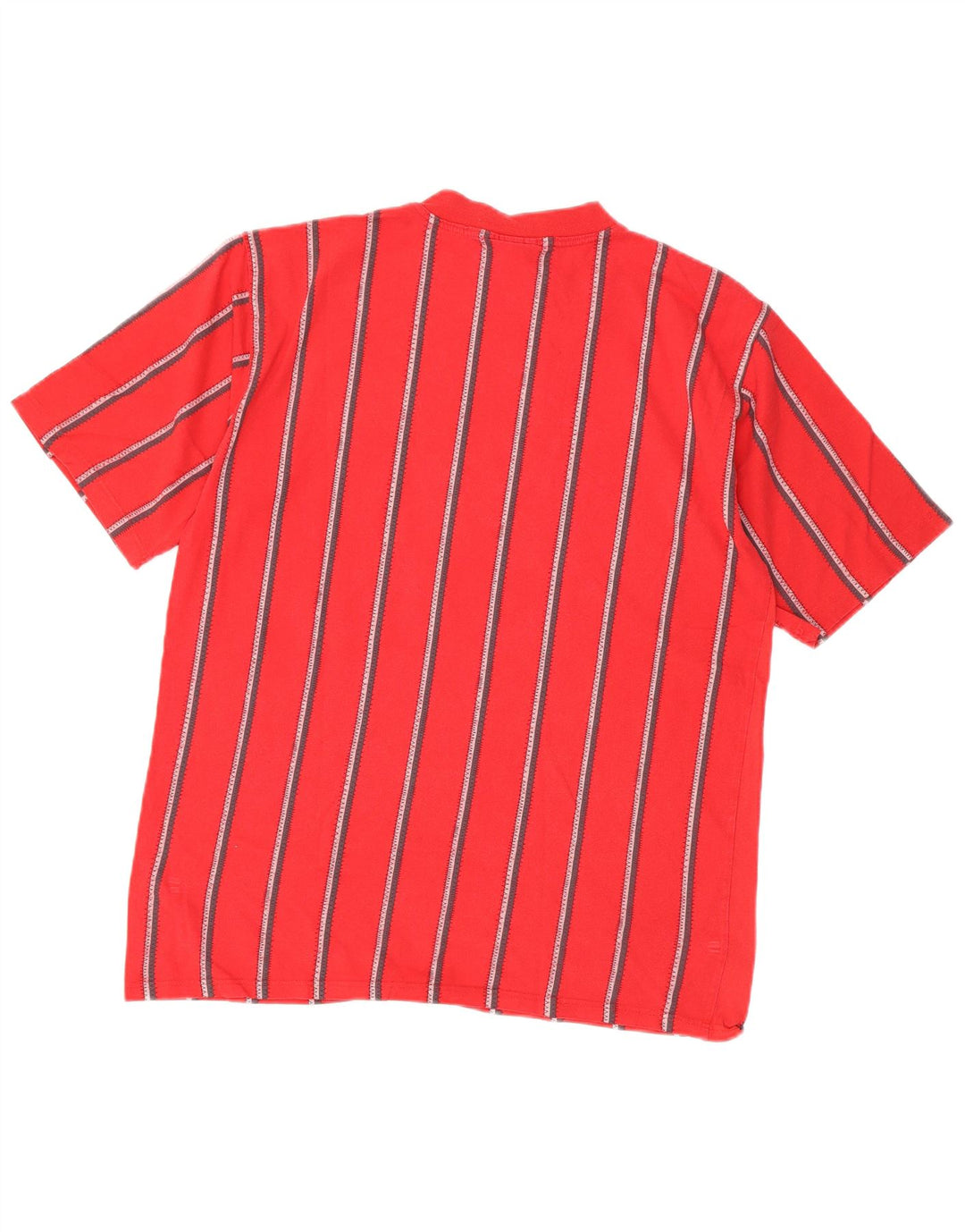 T-shirt męski Reebok, bawełniany, w średnie czerwone paski