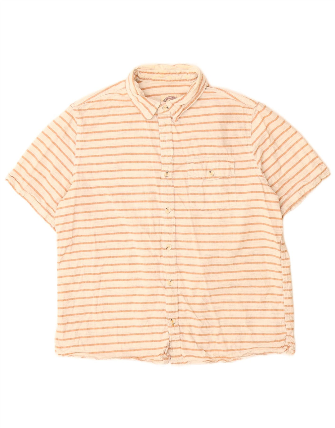 Męska koszula z krótkim rękawem Fat Face, duża, bawełniana w białe paski