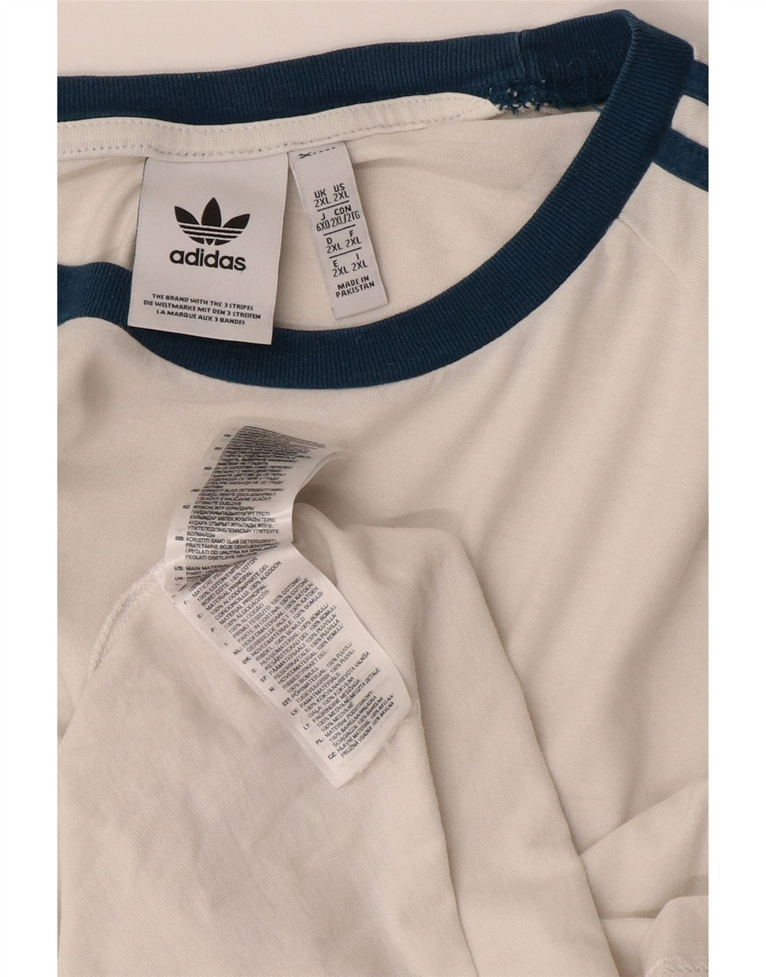 Adidas Męska koszulka Top 2XL Biała bawełna