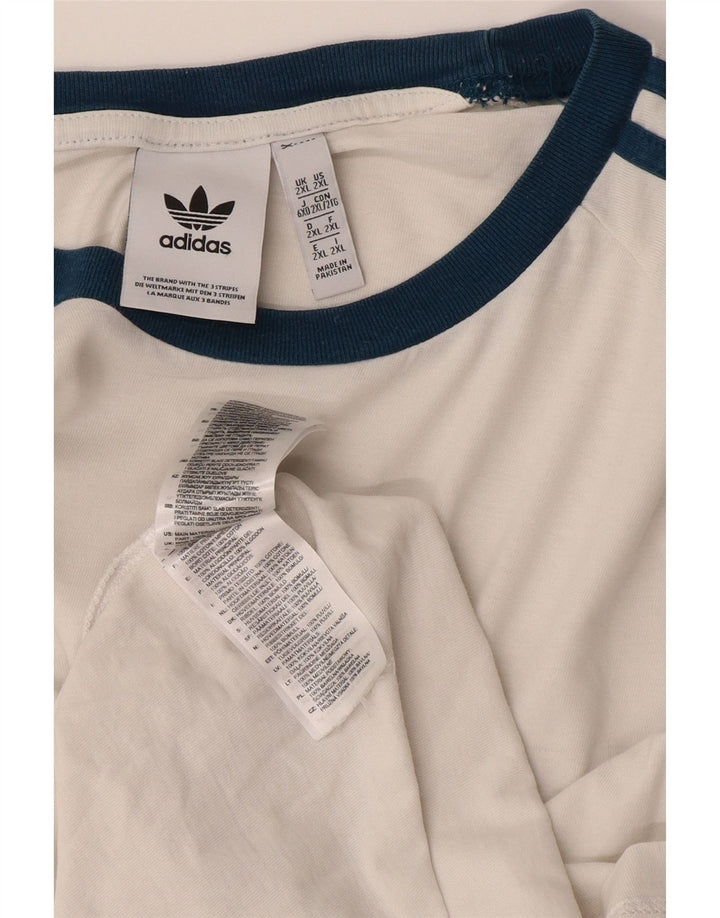 Adidas Męska koszulka Top 2XL Biała bawełna