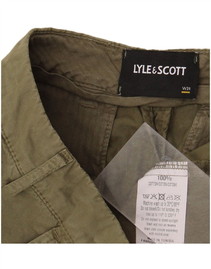 Męskie spodenki chino Lyle & Scott W31, średnia bawełna khaki
