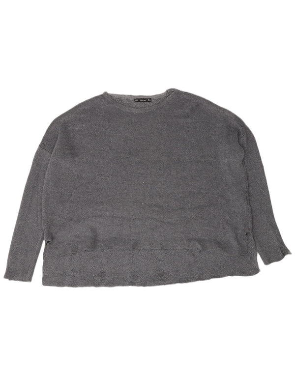 Sweter damski Zara Oversize z okrągłym dekoltem UK 10 Small Grey