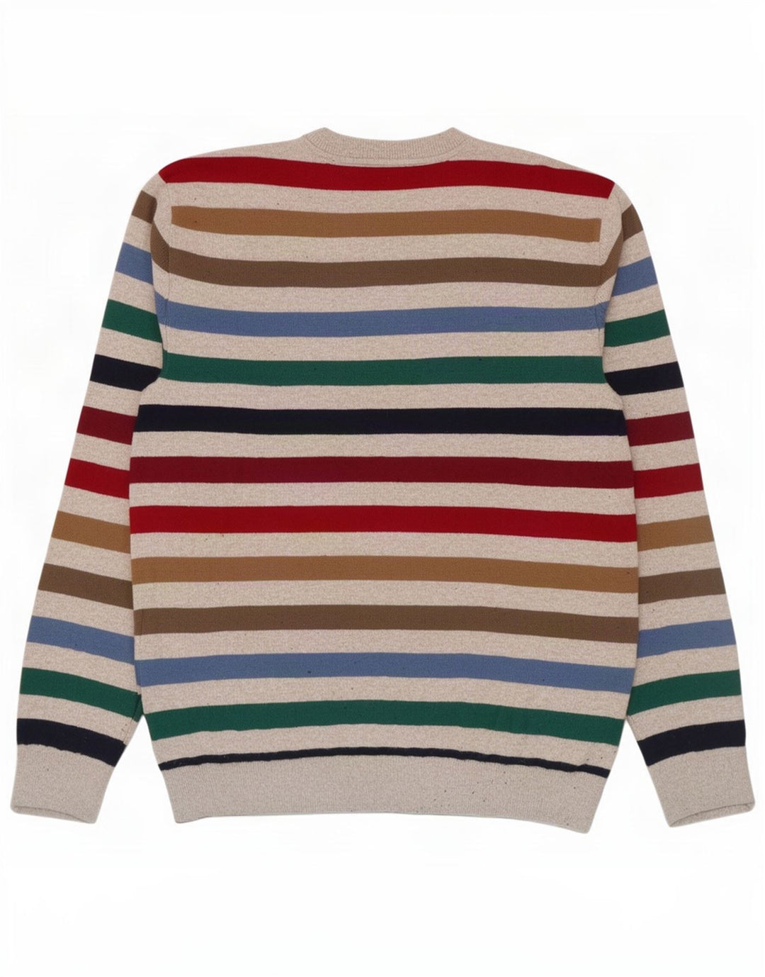 Męski sweter Gap z okrągłym dekoltem, mały, wielokolorowy, bawełniany w paski