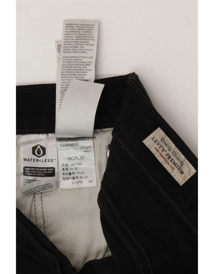 Męskie jeansy Levi's Skinny W29 L30 Czarna bawełna