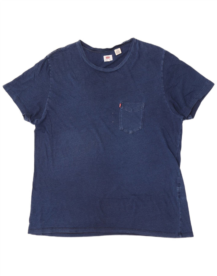 Męska koszulka Levi's Top 2XL, niebieska, bawełniana