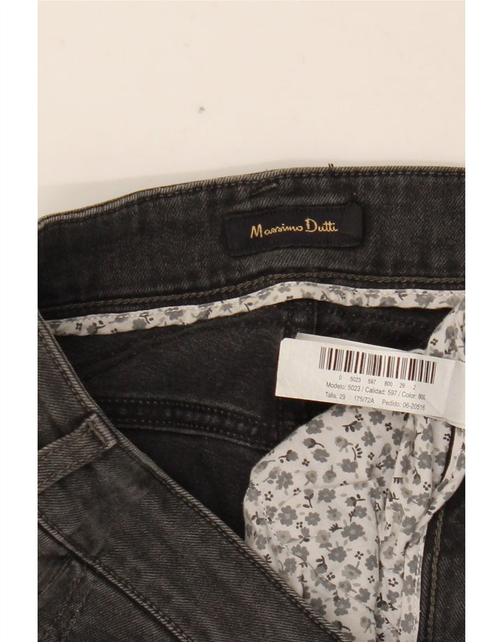 Jeansy damskie Massimo Dutti W29 L33 Szara bawełna