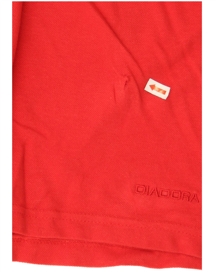 Męska koszulka polo Diadora 2XL czerwona bawełniana