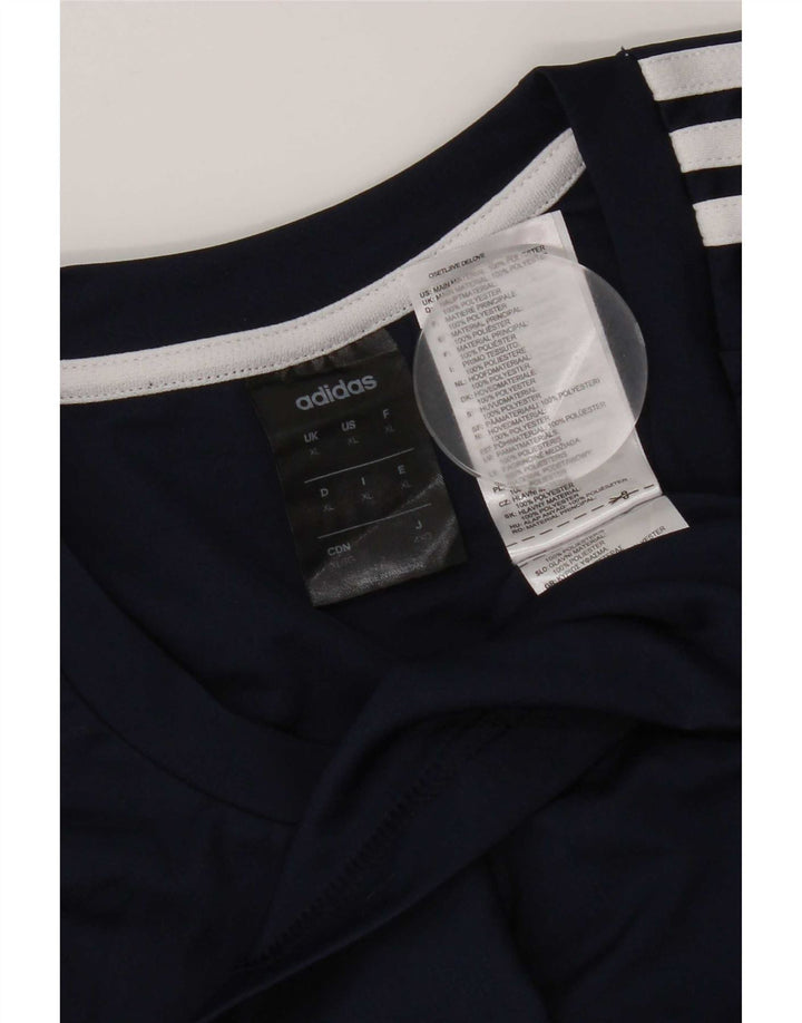Adidas Męski T-shirt Climalite Top XL Granatowy Poliester