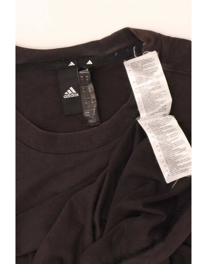 Adidas Męski T-shirt Top Średni Czarny Bawełniany